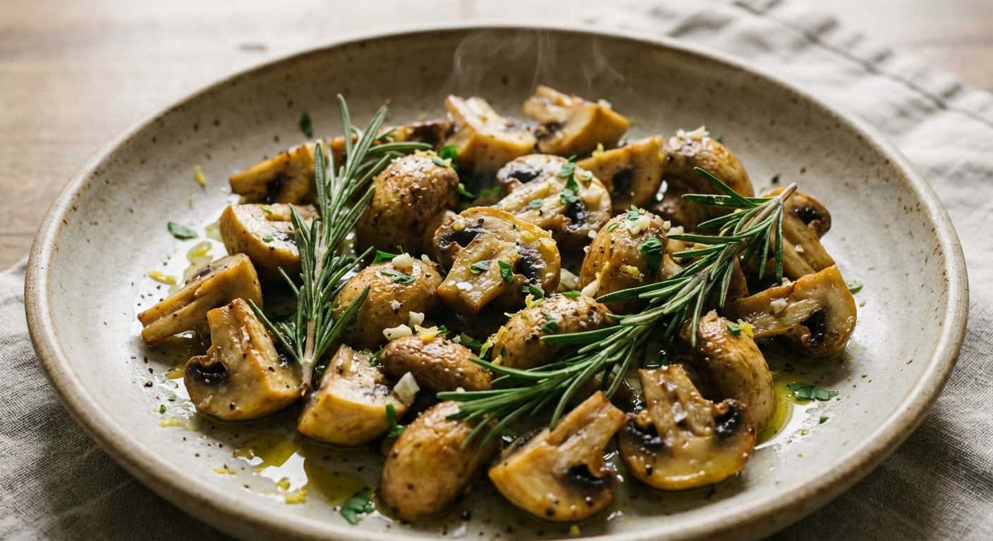 Champiñones Asados con Romero