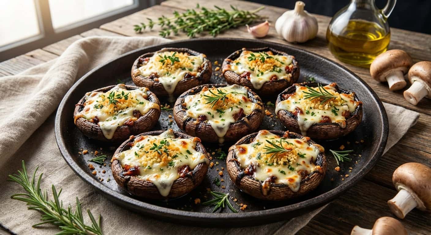 Champiñones Rellenos a la Barbacoa