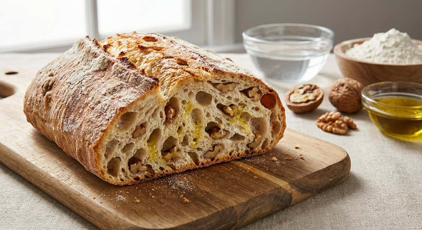 Chapata con reposo en frío con nueces