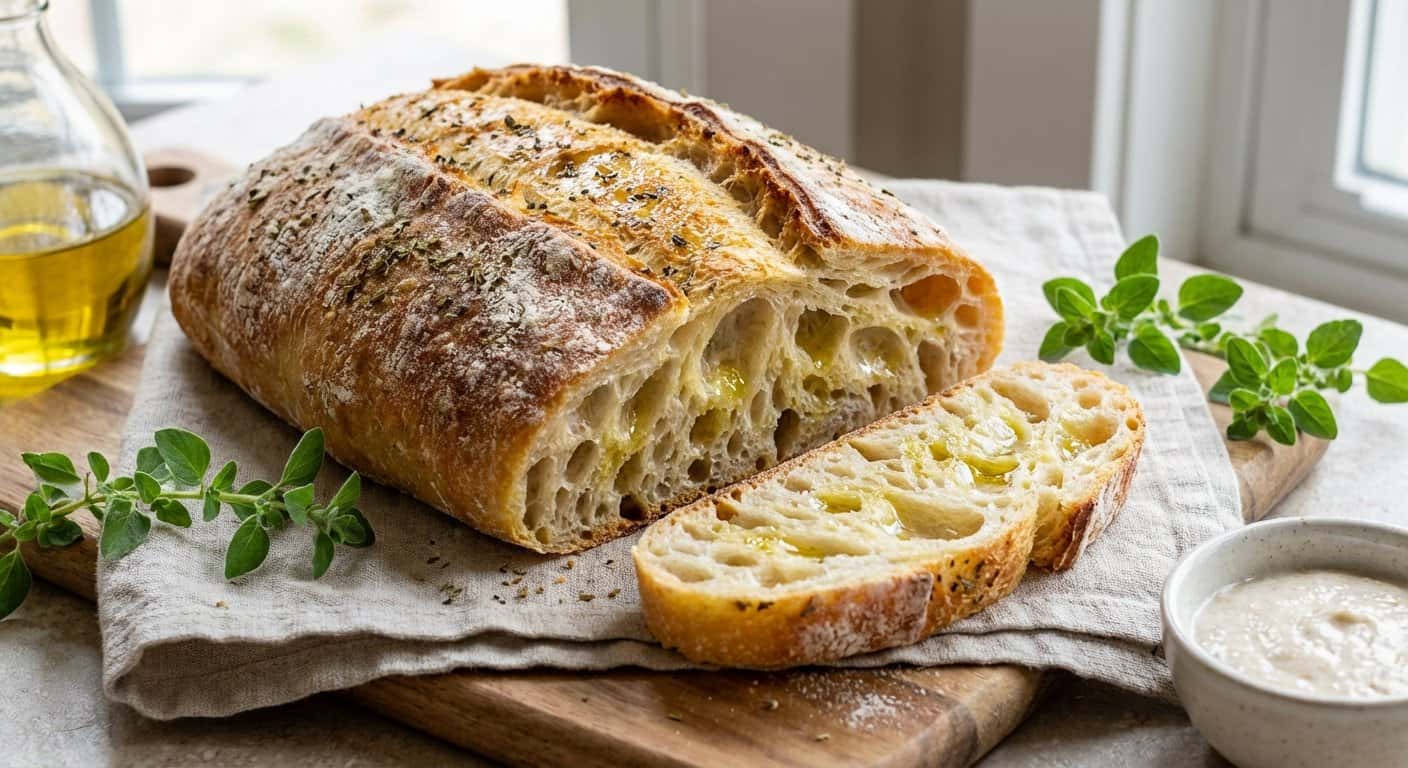 Chapata de Fermentación Larga con Orégano