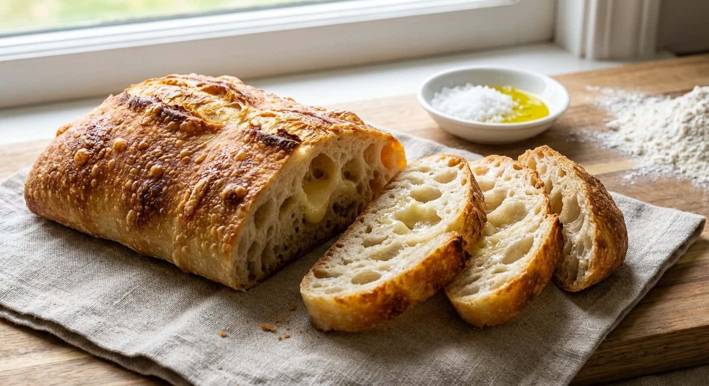 Chapata de Fermentación Larga con Queso