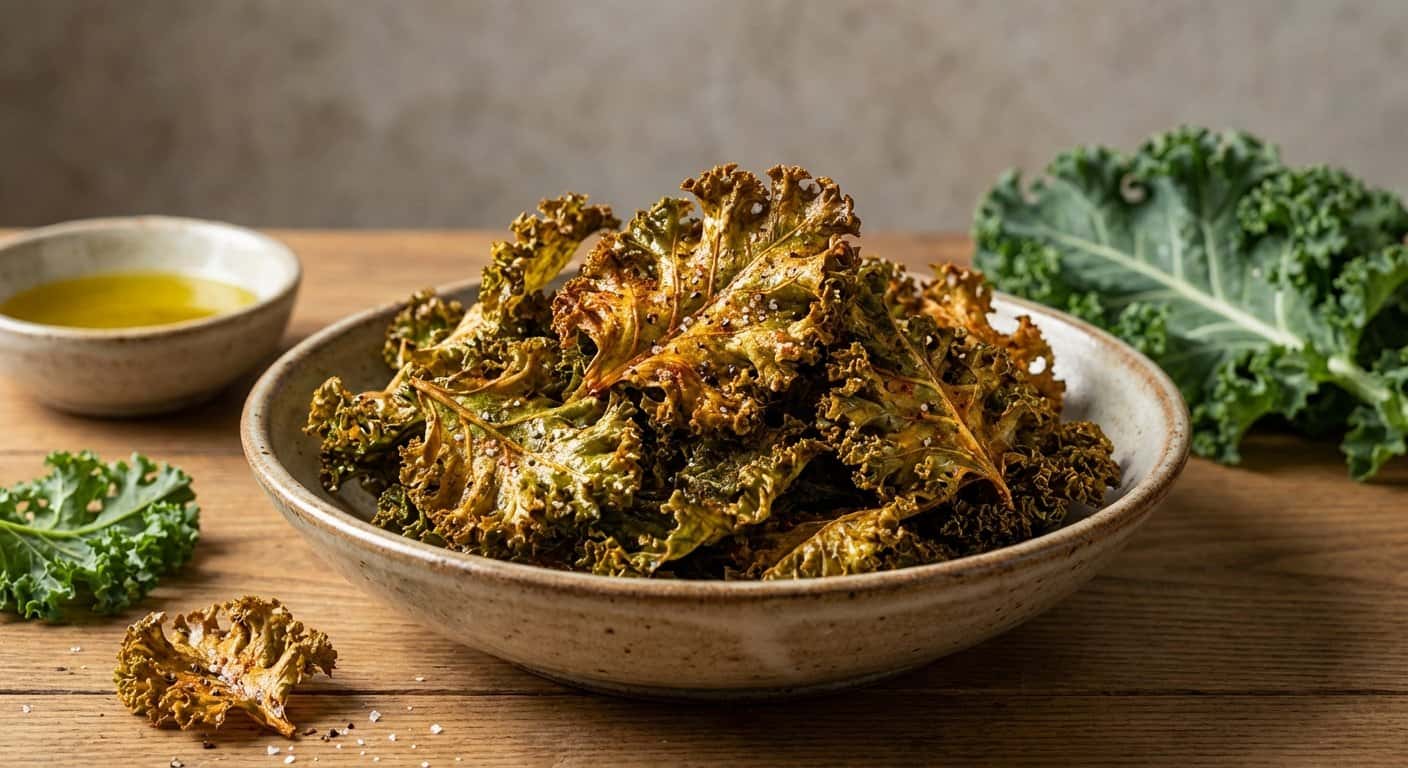 Chips de Kale Crujientes en Airfryer