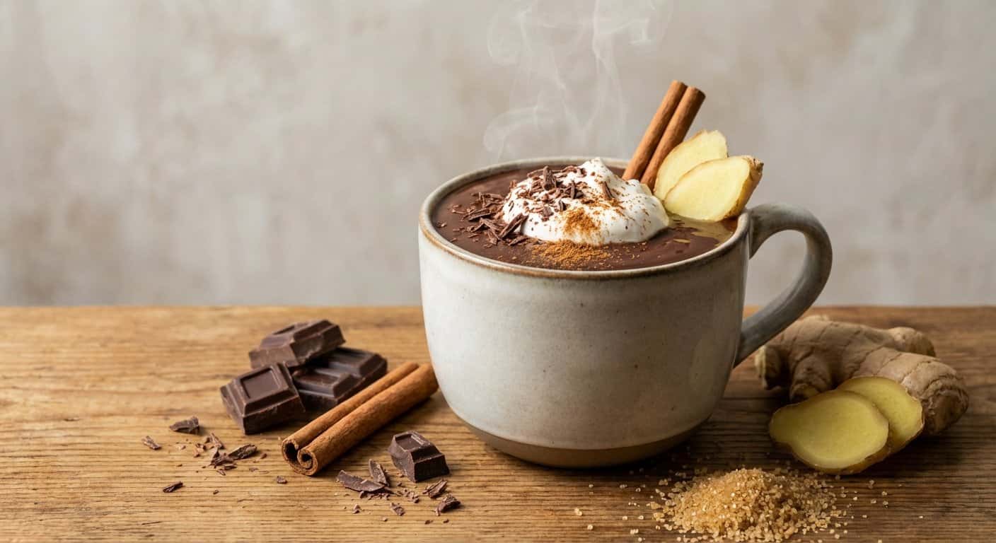 Chocolate Caliente con Jengibre