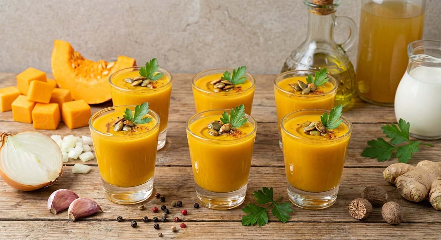 Chupitos de Crema de Calabaza