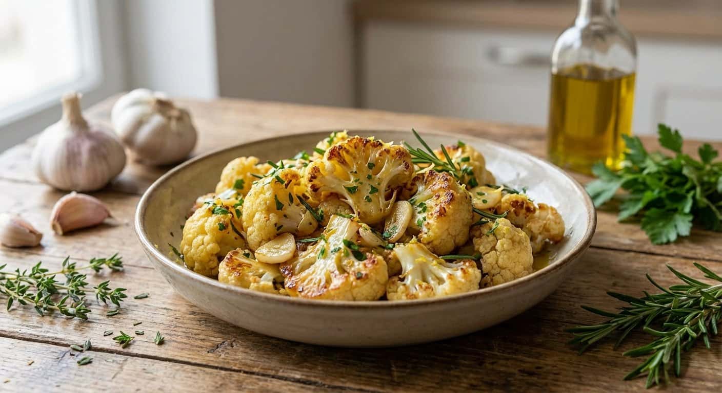 Coliflor al Ajillo con Hierbas Frescas