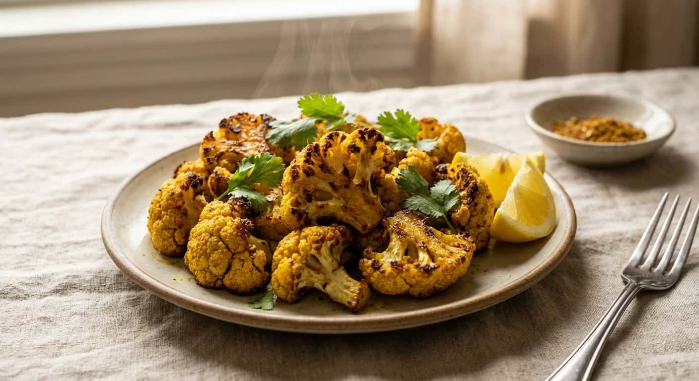 Coliflor al Curry en Airfryer