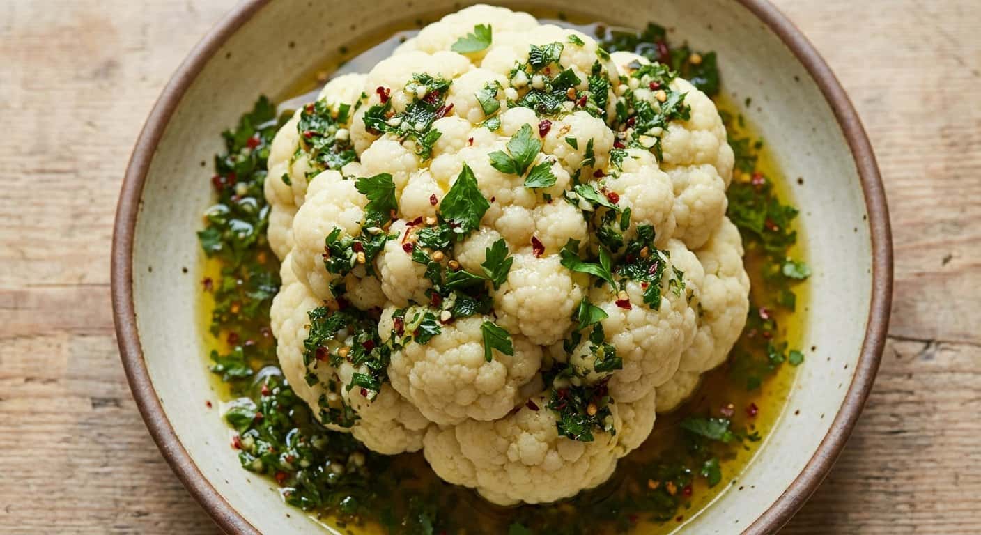 Coliflor al Vapor con Chimichurri