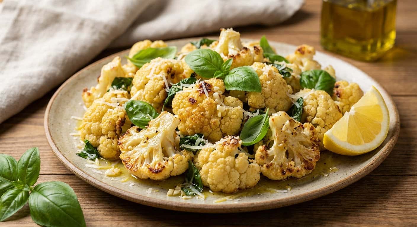 Coliflor Asada con Albahaca