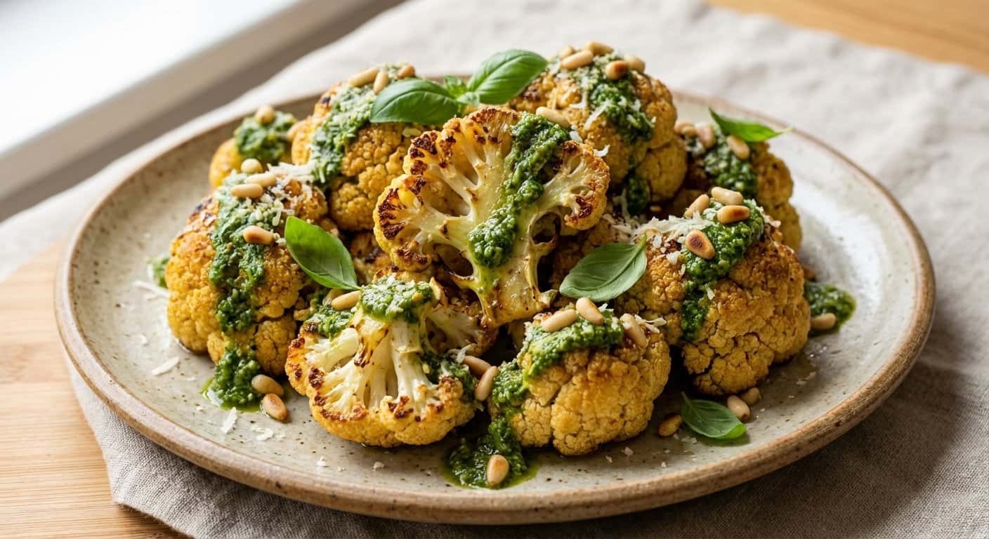 Coliflor Asada con Pesto