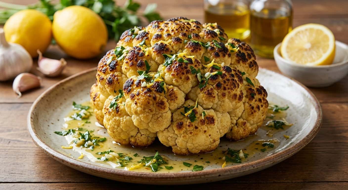 Coliflor Asada con Salsa de Limón