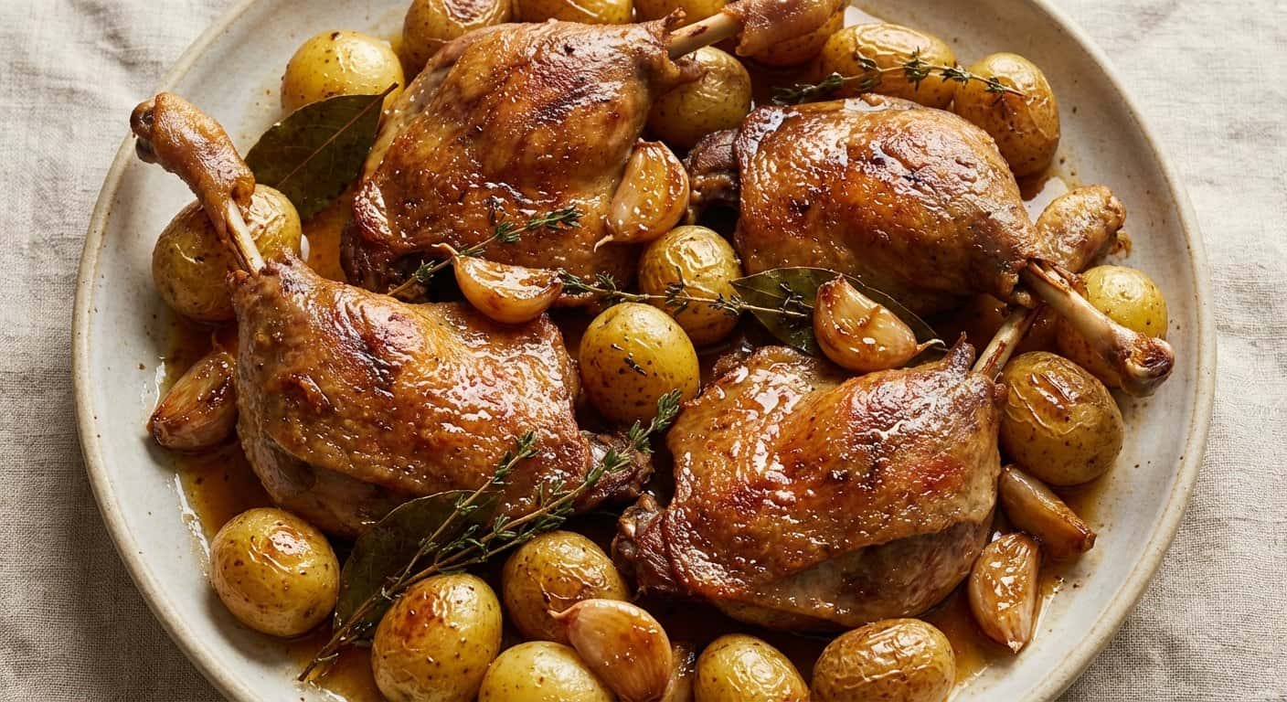 Confit de Canard Alsaciano con Ajo
