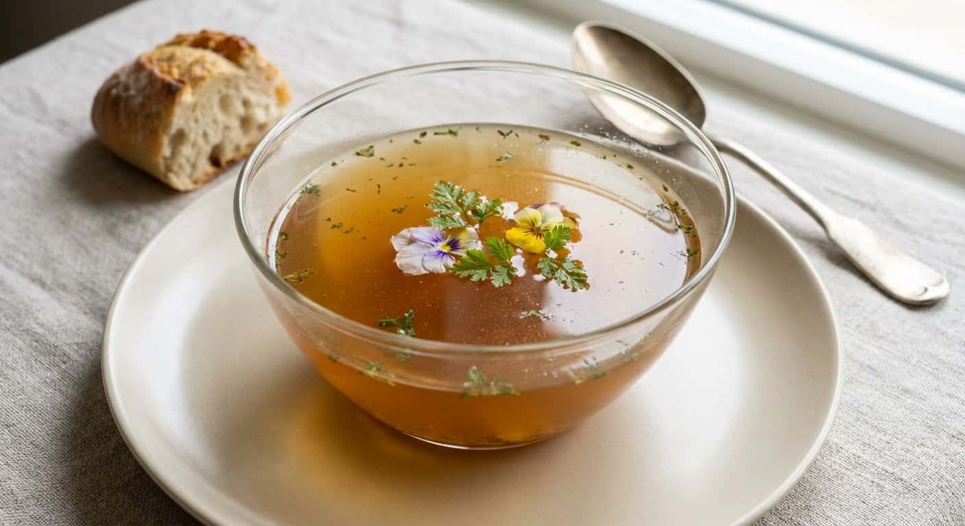 Consomé Clarificado de Ave