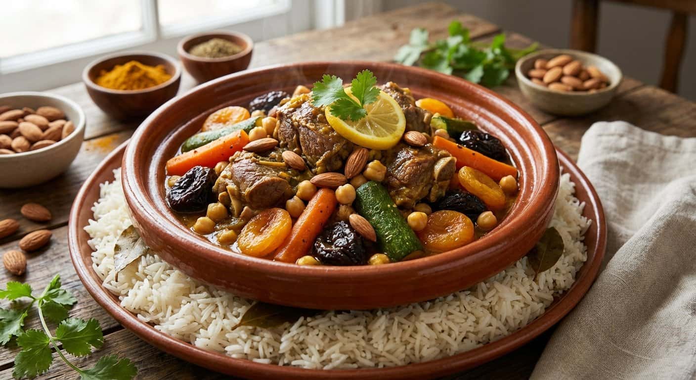 Cordero en Tajine con Arroz