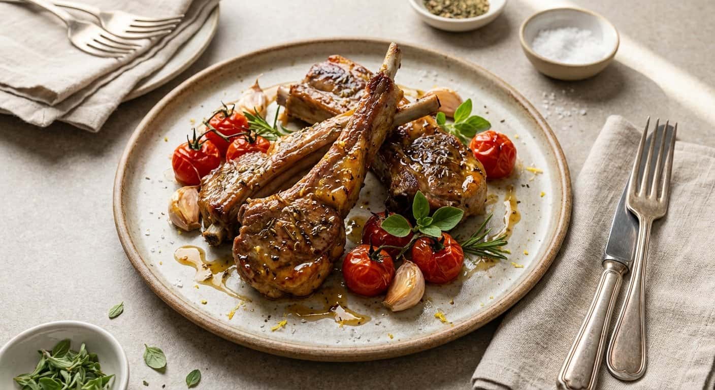 Costillas de Cordero Glaseadas con Hierbas Provenzales