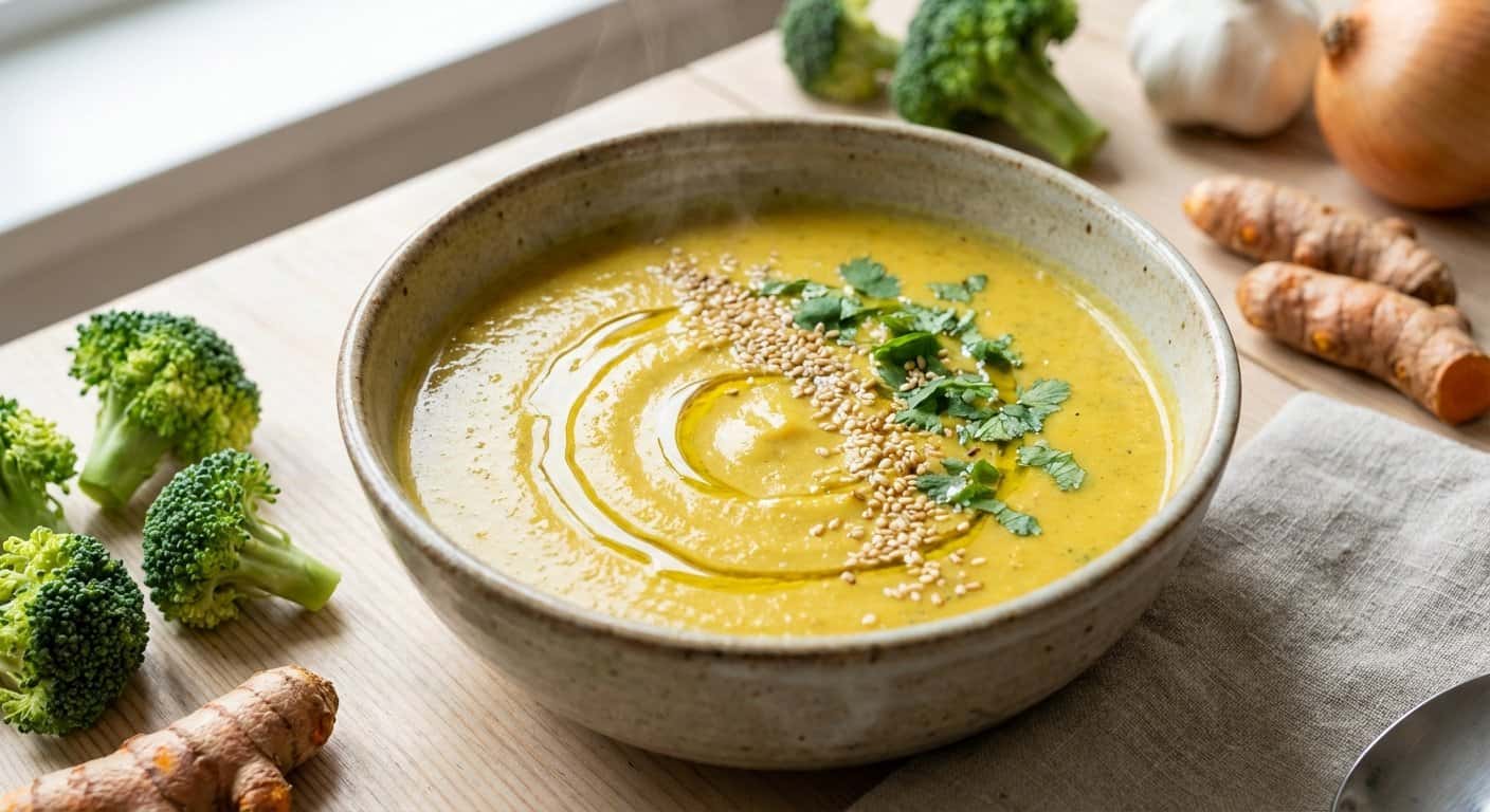 Crema de Brócoli con Cúrcuma en Thermomix