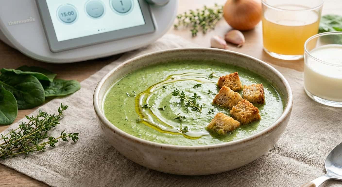 Crema de Espinacas con Tomillo en Thermomix