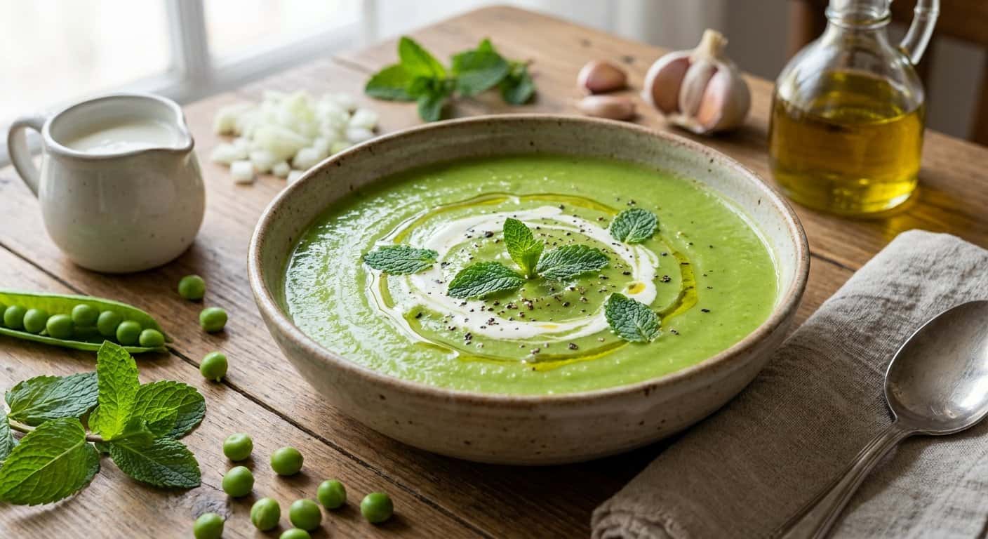 Crema de Guisantes con Menta