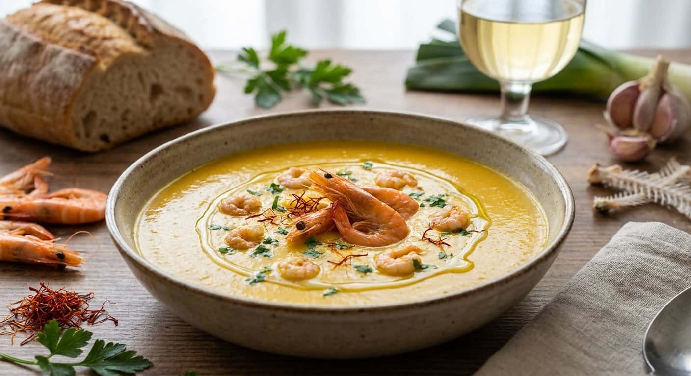 Crema de Marisco con Azafrán