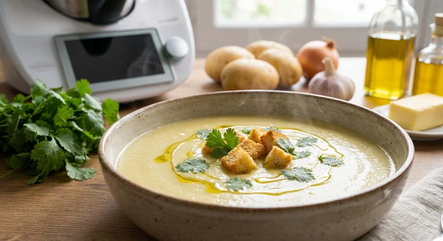 Crema de Patata con Cilantro en Thermomix