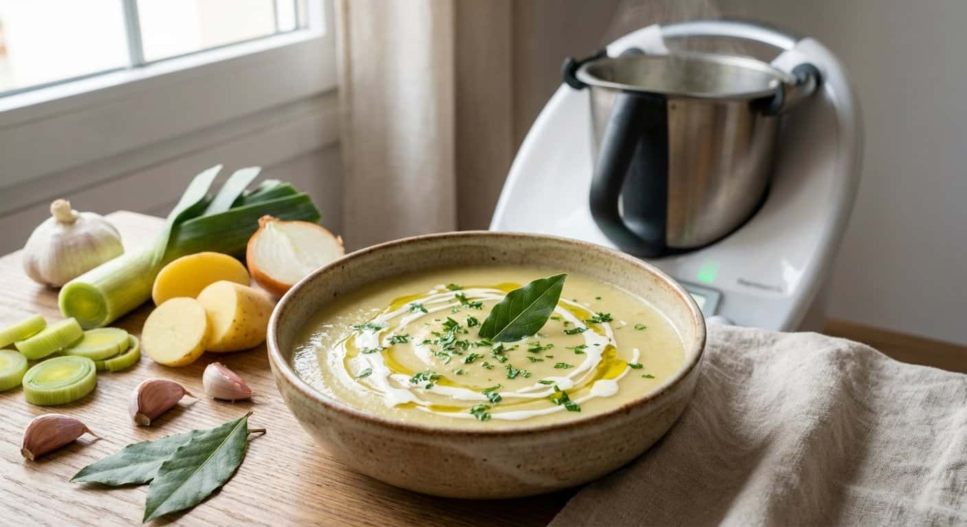 Crema de Puerro con Laurel en Thermomix