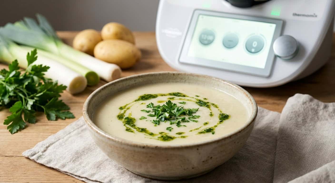 Crema de Puerro con Perejil en Thermomix
