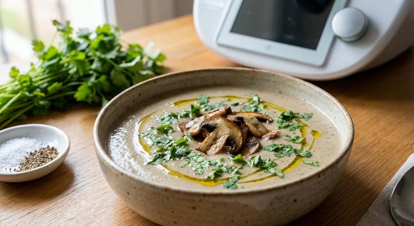 Crema de Setas con Cilantro en Thermomix