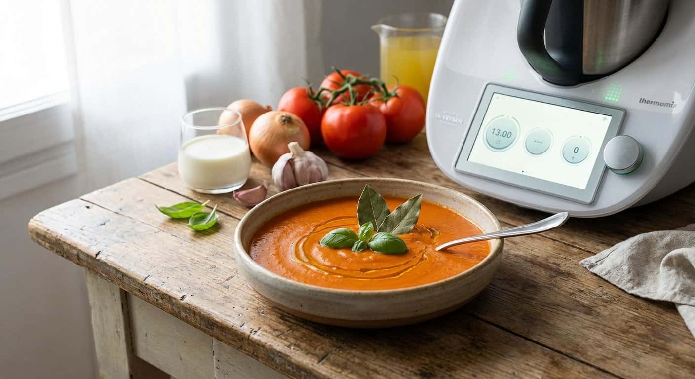 Crema de Tomate con Laurel en Thermomix