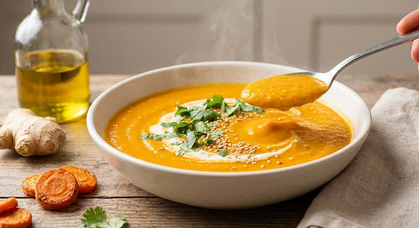 Crema de Zanahoria Cremosa con Jengibre