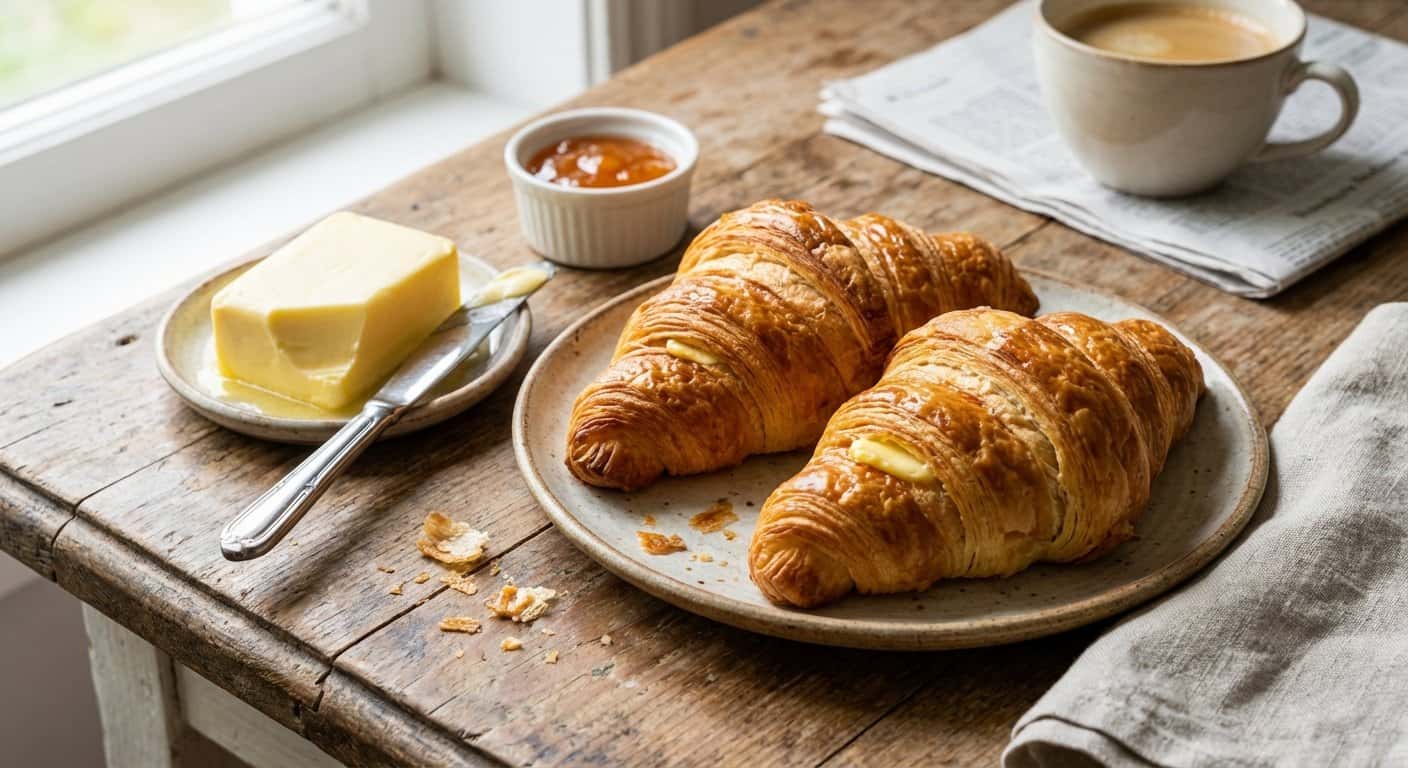 Croissant con Mantequilla