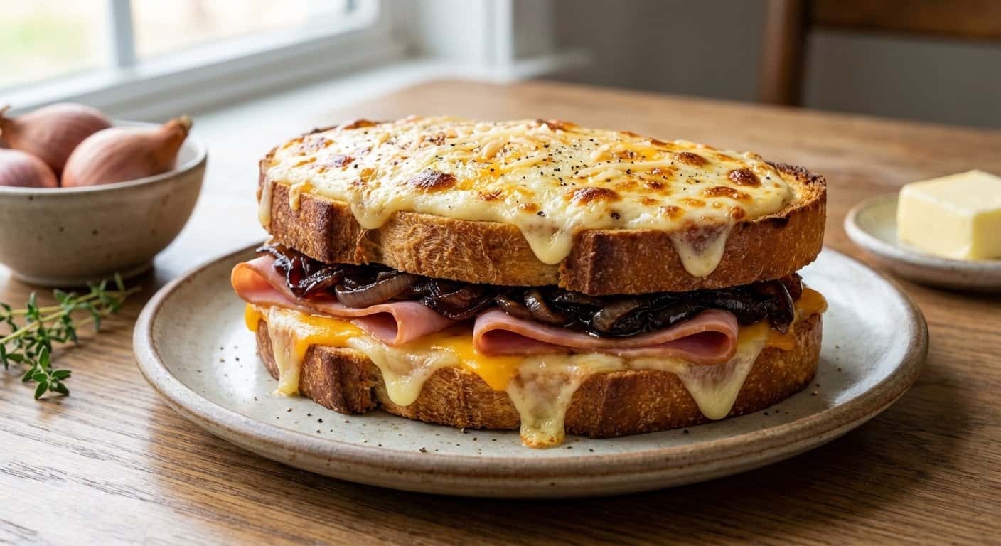 Croque-Monsieur del Sudoeste con Chalotas