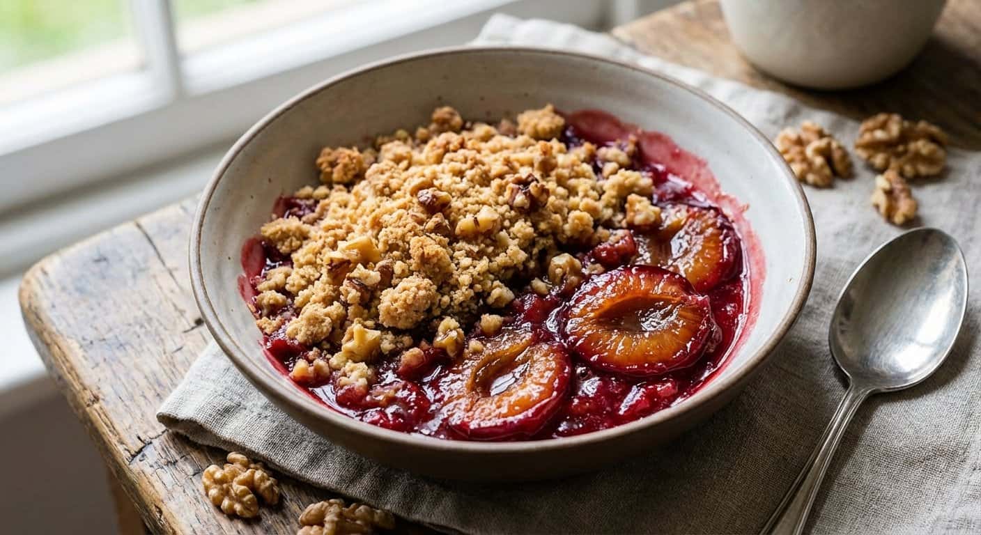 Crumble de Ciruela con Nuez