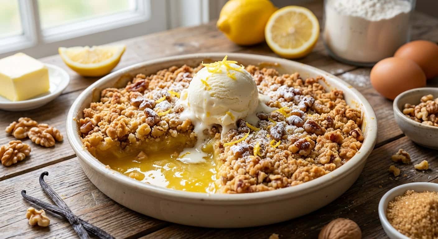 Crumble de Limón con Nuez