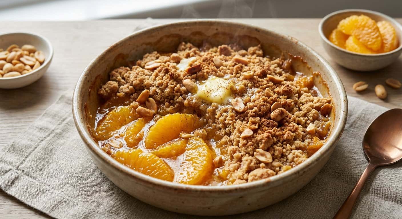 Crumble de Naranja con Cacahuete