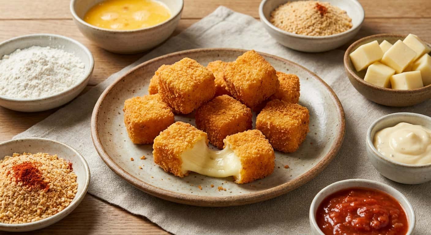 Dados de Queso Empanados