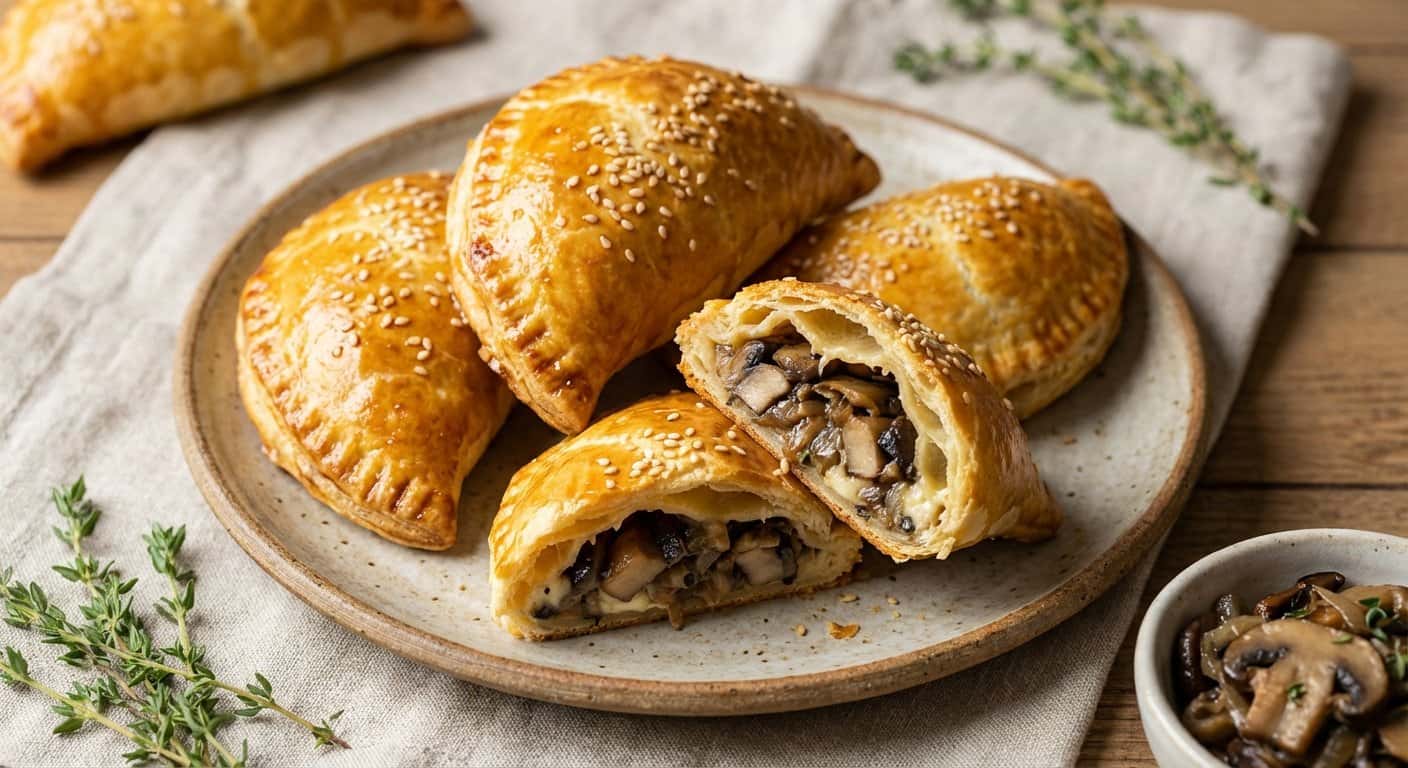 Empanadas de Brioche con Setas y Queso