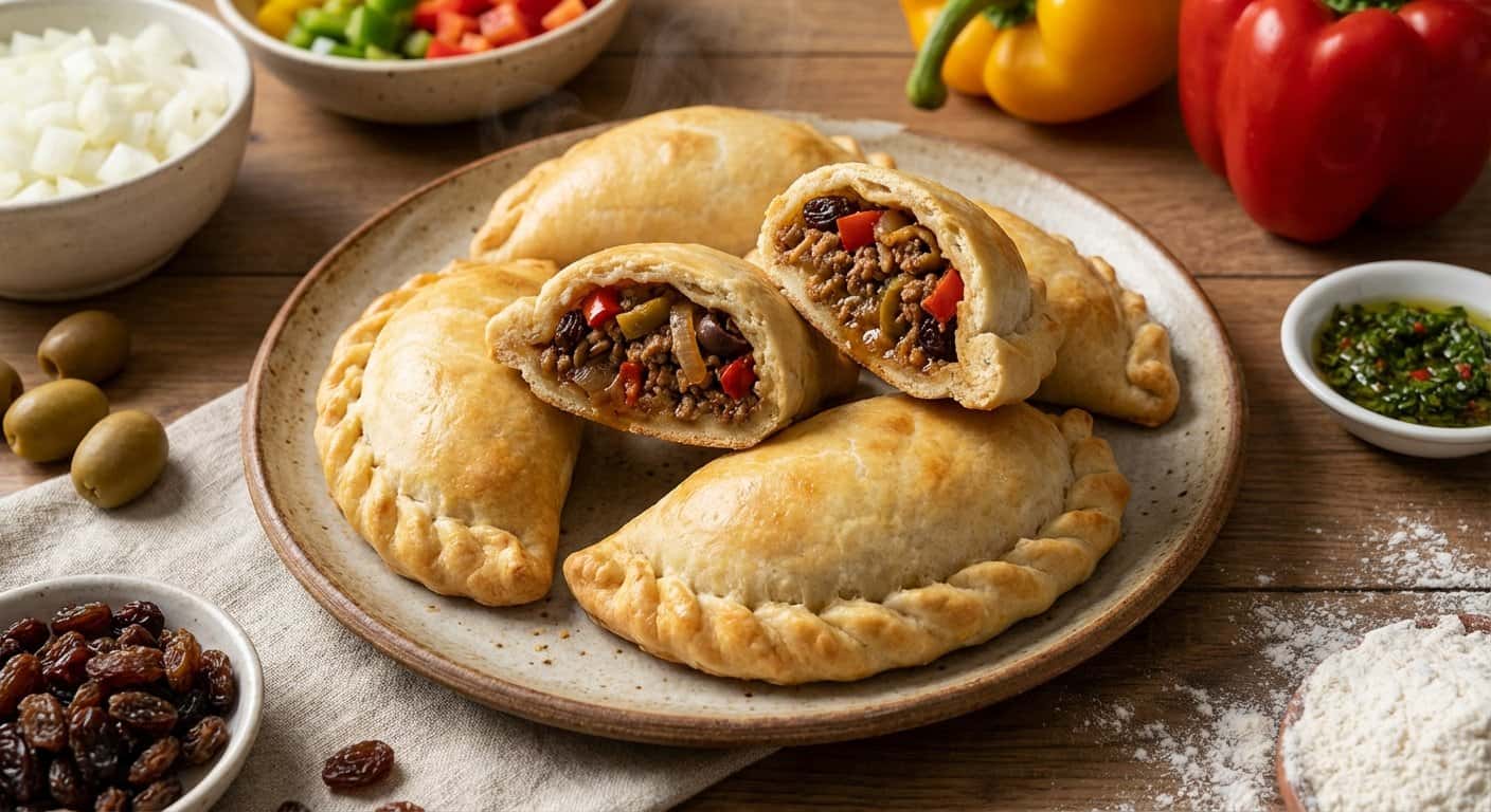 Empanadas de Carne y Cebolla con Masa de Pan Rápido