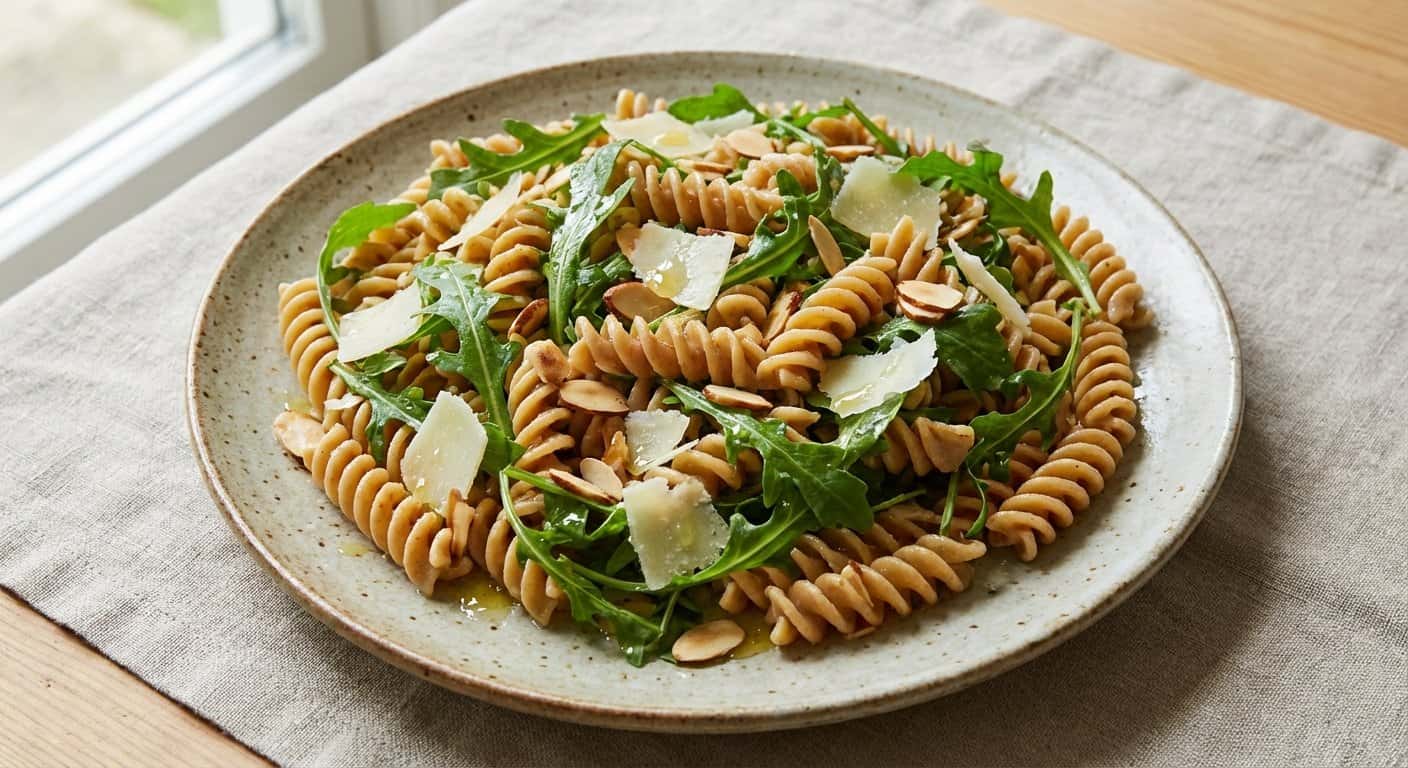 Ensalada de Pasta Integral con Rúcula y Almendras