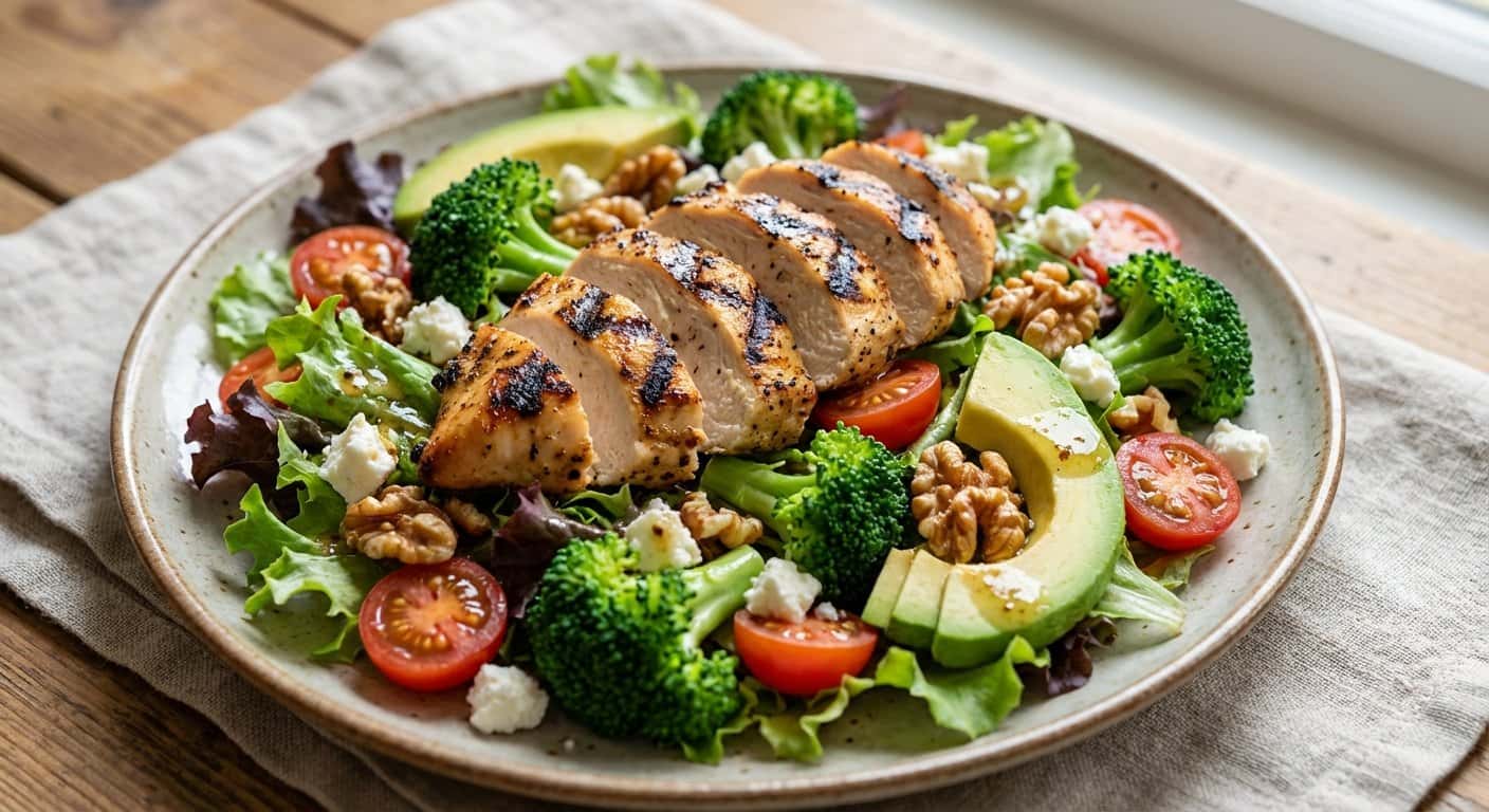 Ensalada de Pollo a la Plancha con Brócoli