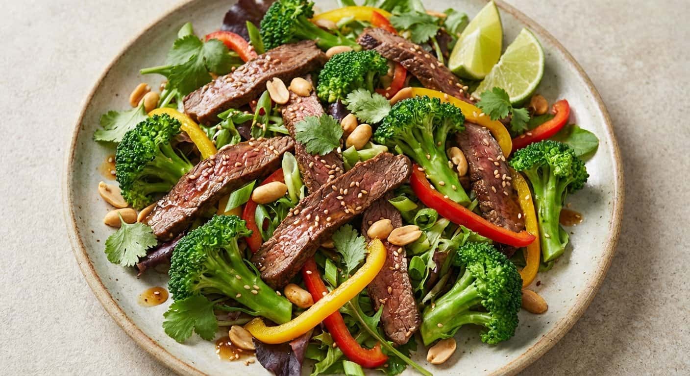 Ensalada de Ternera al Asiática con Brócoli
