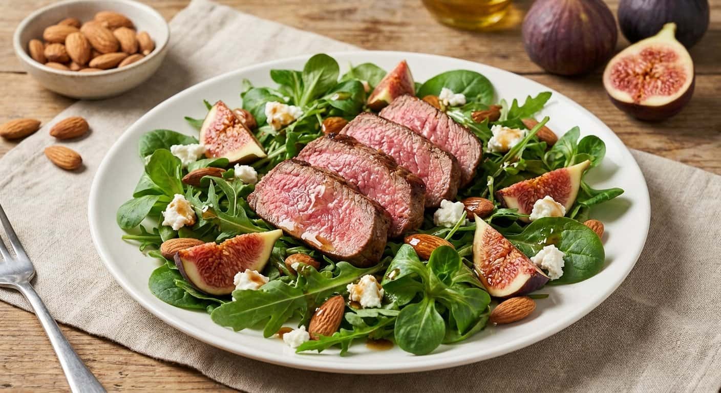Ensalada de Ternera con Higos y Almendras
