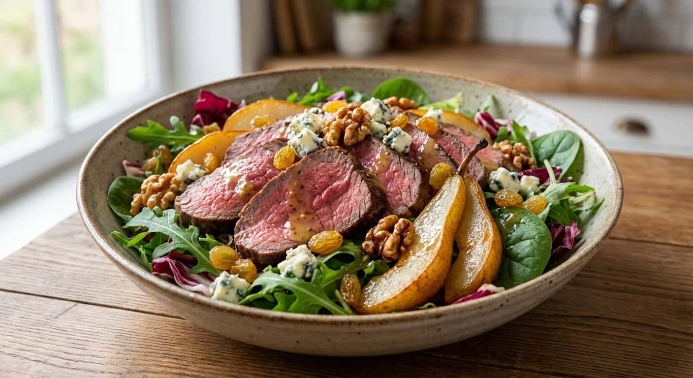 Ensalada de Ternera con Pera y Nueces