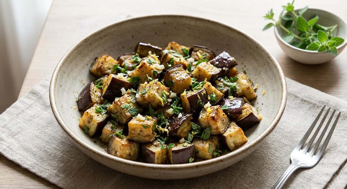 Ensalada Rápida de Berenjena y Orégano