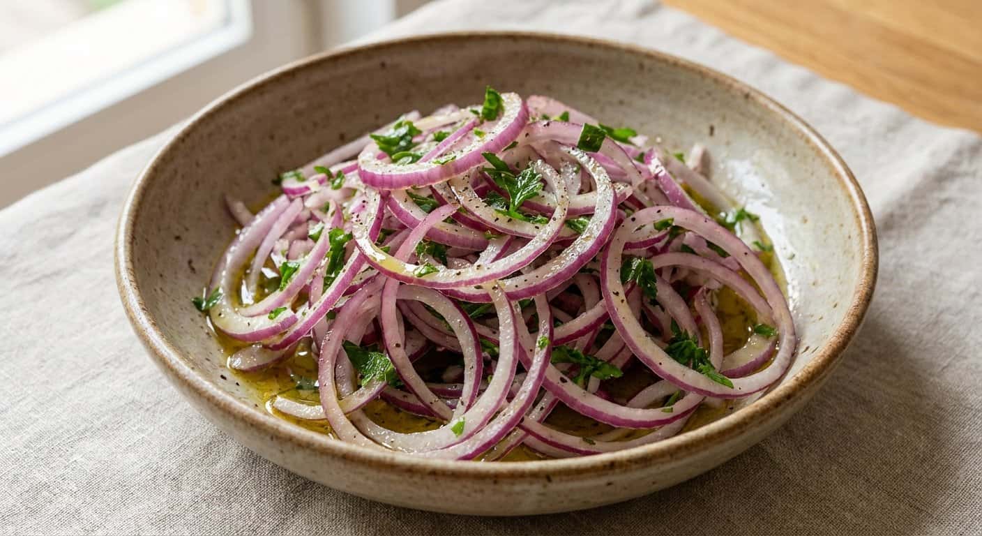 Ensalada Rápida de Cebolla y Perejil