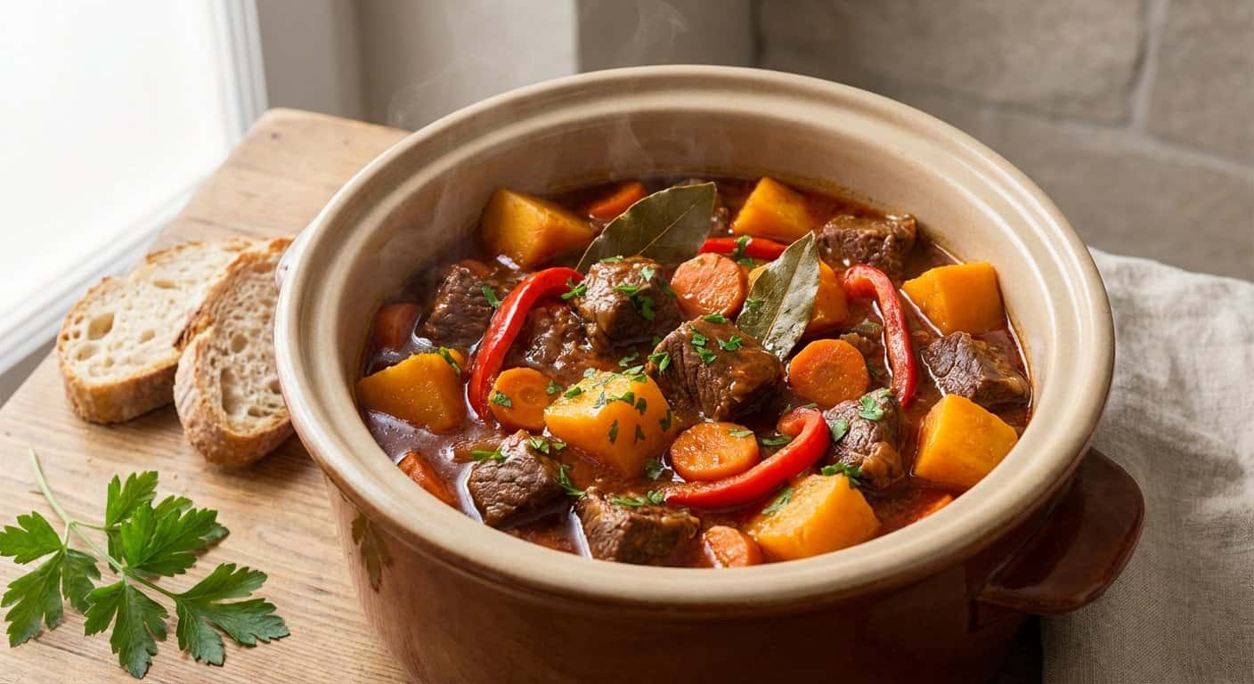 Estofado de Ternera con Calabaza y Laurel en Slow Cooker