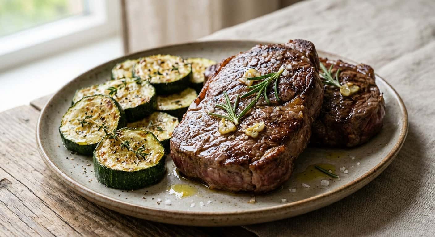 Filete de Ternera a la Plancha con Calabacín