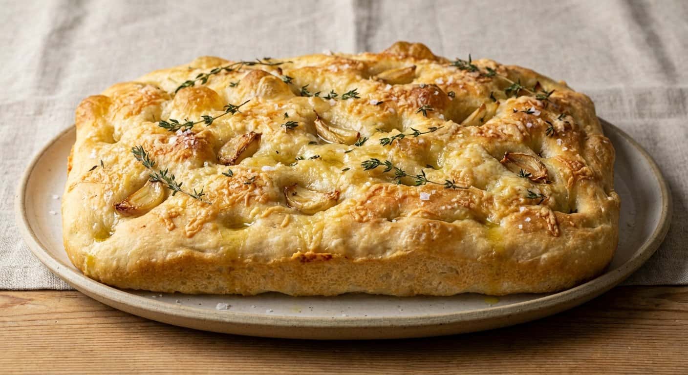 Focaccia con Tomillo y Queso