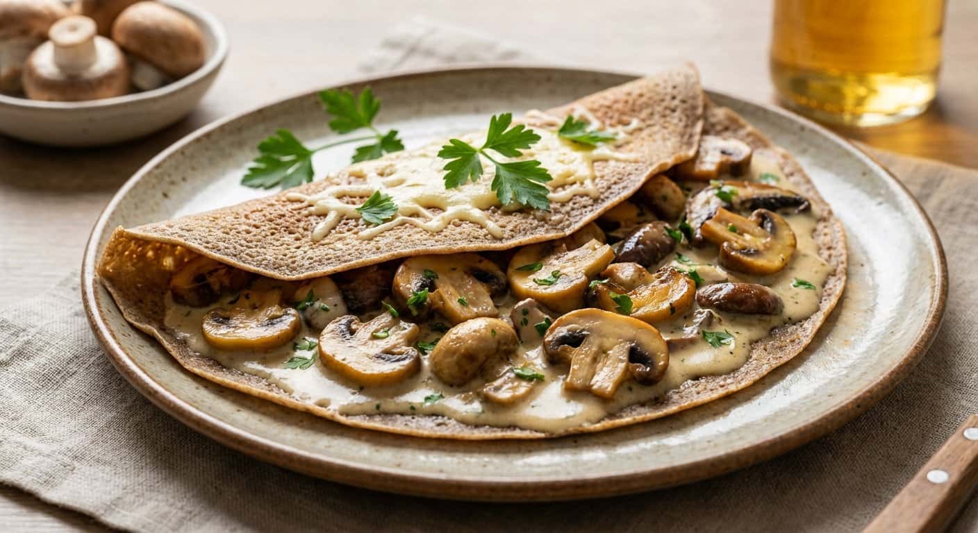 Galettes Bretonnes Normando con Setas