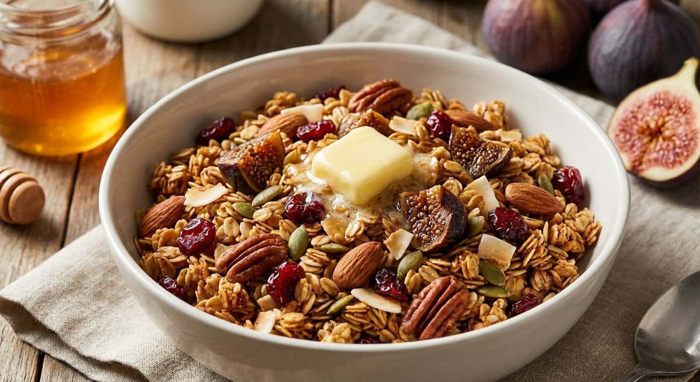 Granola Casera con Mantequilla e Higos