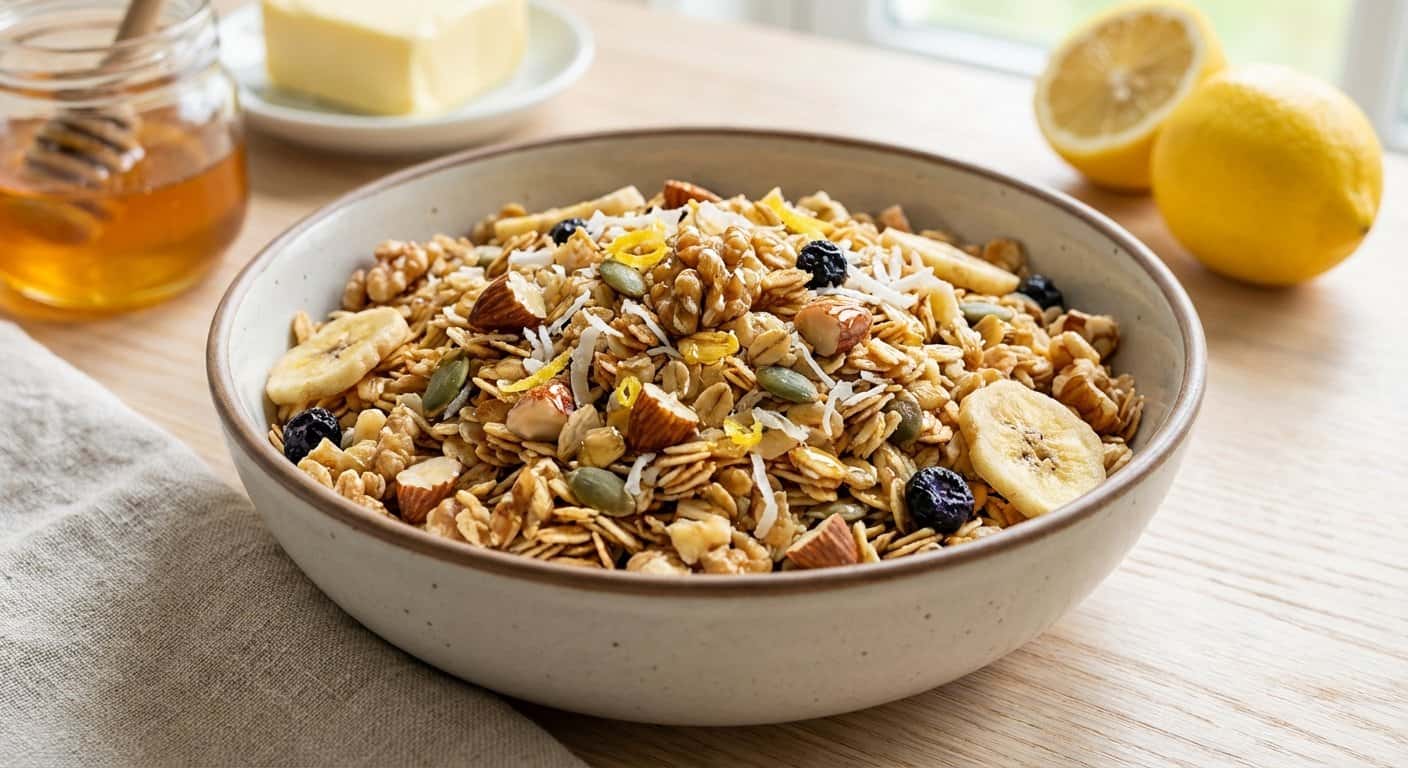 Granola Casera con Mantequilla y Limón