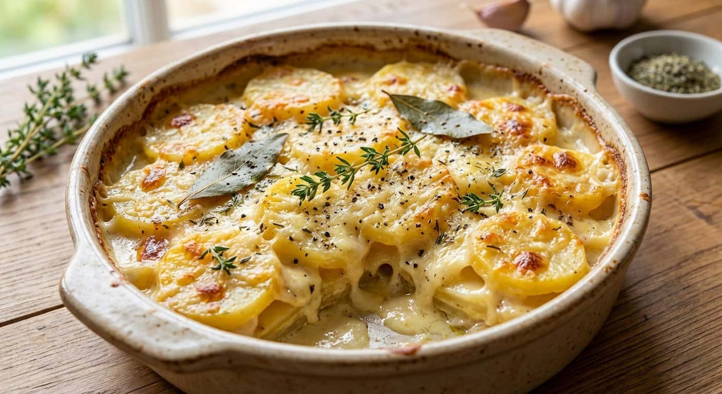 Gratin Dauphinois del Sudoeste con Hierbas